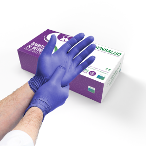 VENSALUD Violet Nitrile Gloves | Versatility and Comfort | Latex-Free, Resistant and Anti-Contamination | Ideal for Health, Beauty and Cooking | Pack of 100 units.
