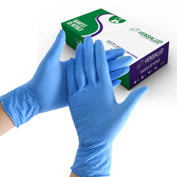 Latex-Free Blue Nitrile Gloves | Durable and Comfortable | Ambidextrous and Powder-Free | Premium Protection for Professional Use | Box of 100 Units | Sizes XS, S, M, L, XL