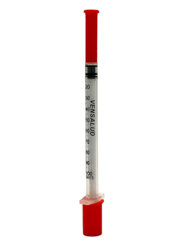 VENSALUD | Dosierungswerkzeug 1ml 27G x 1/2 | Latexfrei | Luer Céntrico Feste Verbindung | Präzision und Komfort für Labore und Veterinärmedizin | Packung mit 100 Stück