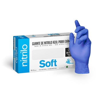 Lavender Blue MAX Nitrile Gloves | Durable and Comfortable | Powder-Free and Ambidextrous | Premium Protection for Professional and Domestic Activities | Box of 100 Units | Size S,M,L,XL
