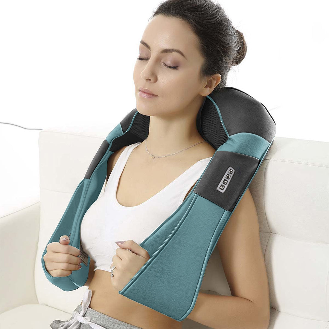 VENSALUDE | Massageador Cervical e Ombros com Calor Terapêutico | Massagem 4D | Ajuste de velocidade e temperatura | Alívio muscular no pescoço, costas e pernas