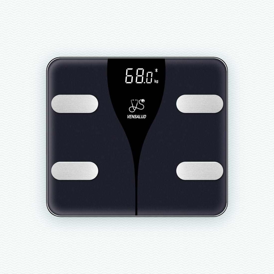 Vensalud Smart Scale | Body Weight, BMI, Body Fat and More | Bluetooth Connection | Accurate and Compact | Up to 180 kg | Elegant Tempered Glass