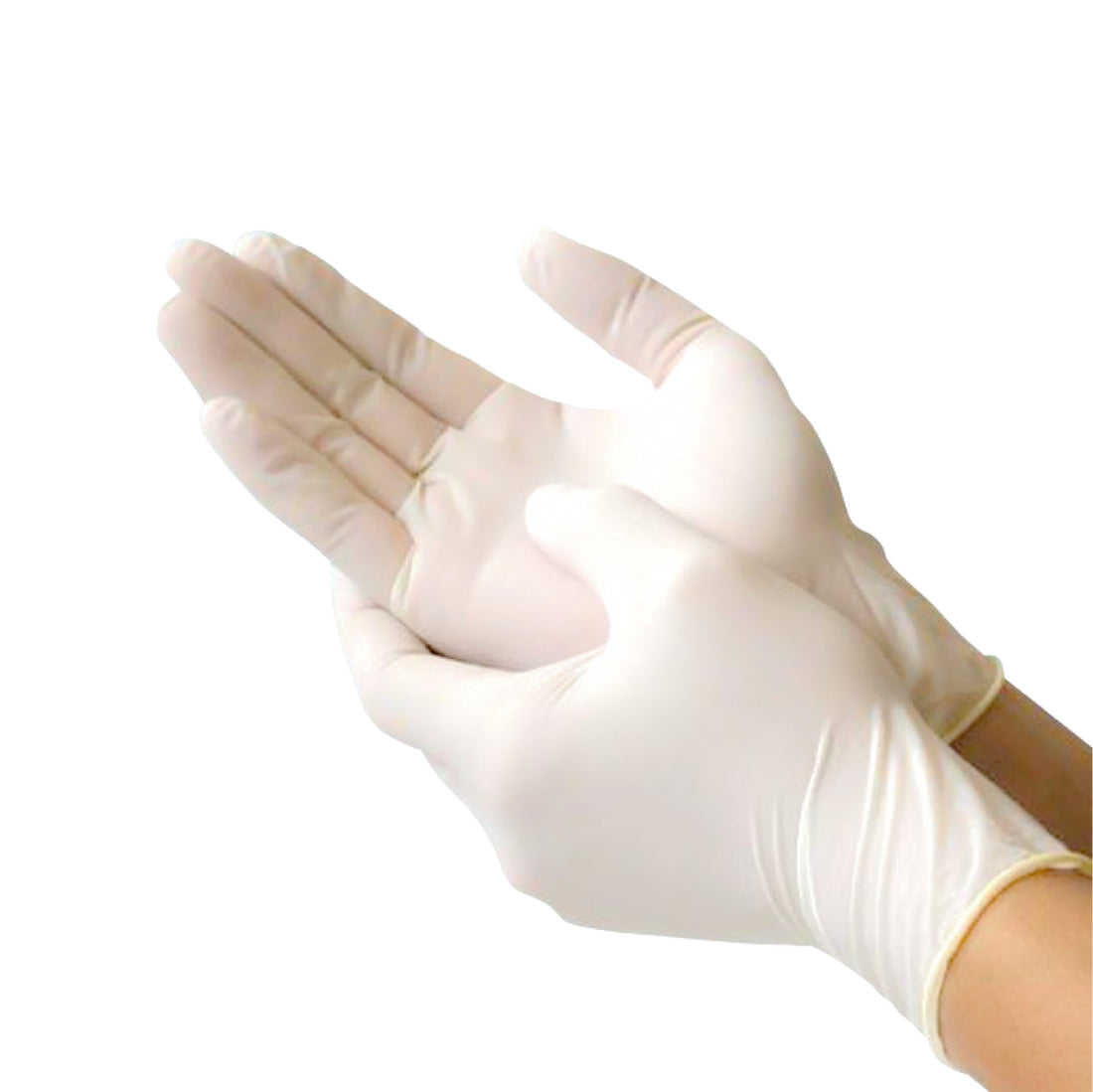 Gants en Latex Blanc Sans Poudre | Résistants et Doux | Ambidextres et Confortables | Haute Qualité et Protection | Boîte de 100 unités | Tailles S, M, L, XL