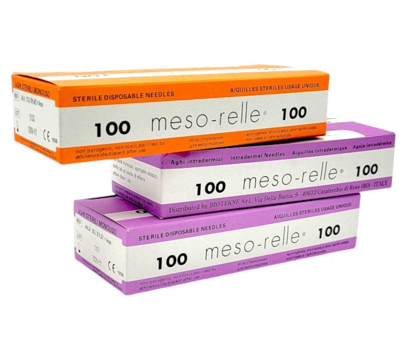 VENSALUD | Strumenti per Mesoterapia Meso-Relle | Confezione da 100 Unità | Sterili e Monouso | Diverse Misure Disponibili